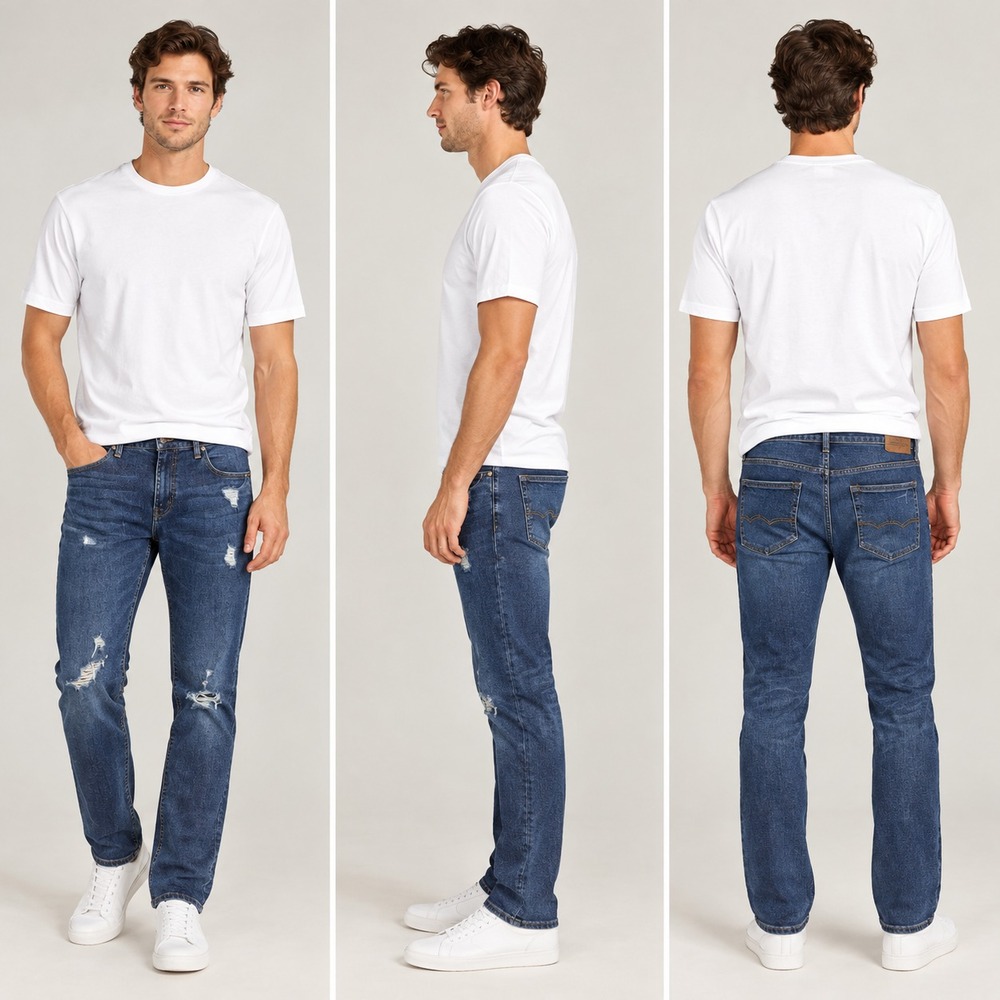 American Eagle Extreme Flax Skinny Jeans Mens 36x36 Navy Blue Distressed Denim